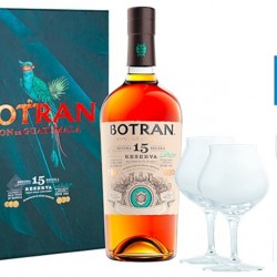 BOTRAN 15 SOLERA COFFRET 2 VERRES RHUM GUATEMALA 70 CL  40°