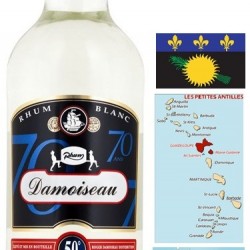 DAMOISEAU BLANC LITRE RHUM GUADELOUPE  100CL   50°