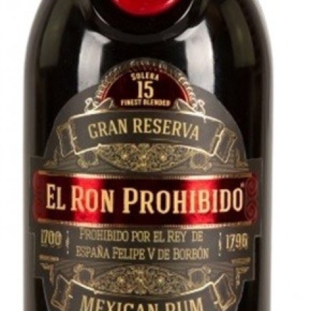 EL RON PROHIBIDO 15 SOLERA RHUM MEXIQUE 70CL 40