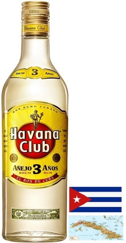 HAVANA CLUB 3 ANS RHUM CUBA 100 CL  40°