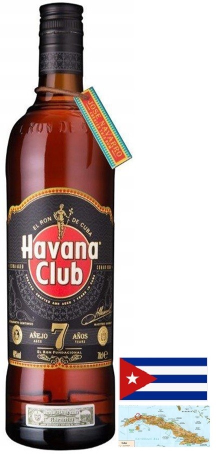 HAVANA CLUB 7 ANS RHUM CUBA 70 CL 40°