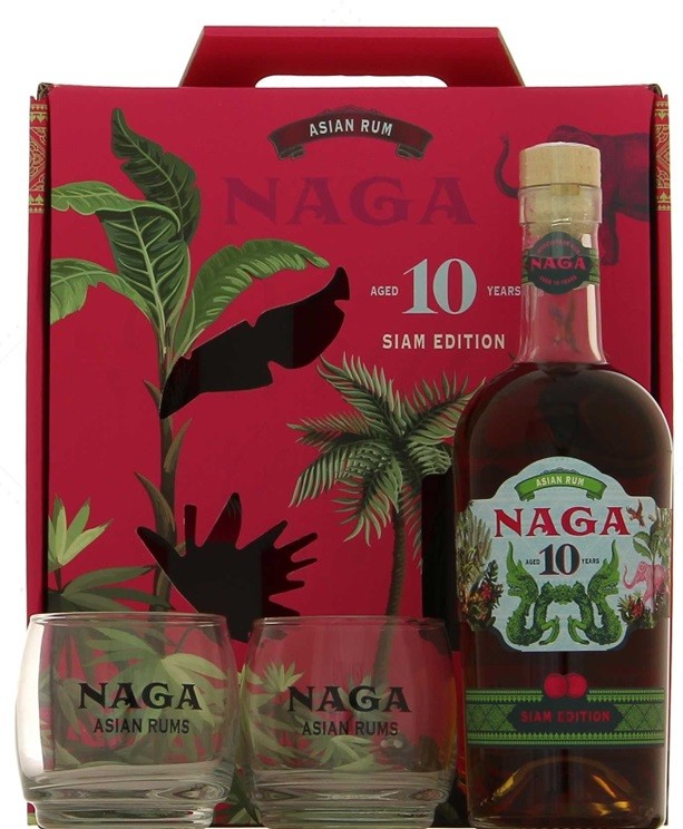 NAGA COFFRET 2 VERRES SPIRIT DRINK INDONÉSIE 70 CL  40°