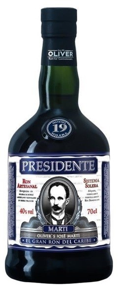 PRESIDENTE MARTI 19 SOLERA RHUM REP. DOMINICAINE 70 CL 40°