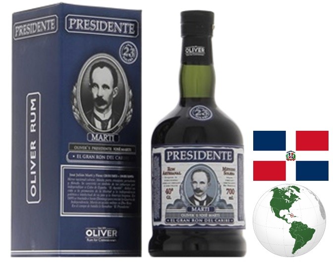 PRESIDENTE MARTI  23 SOLERA RHUM RÉP DOMINICAINE 70CL 40°