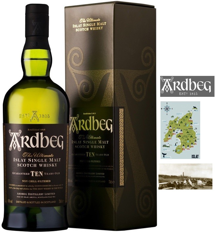 ARDBEG 10 ANS SINGLE MALT ISLAY WHISKY 70 CL 46°