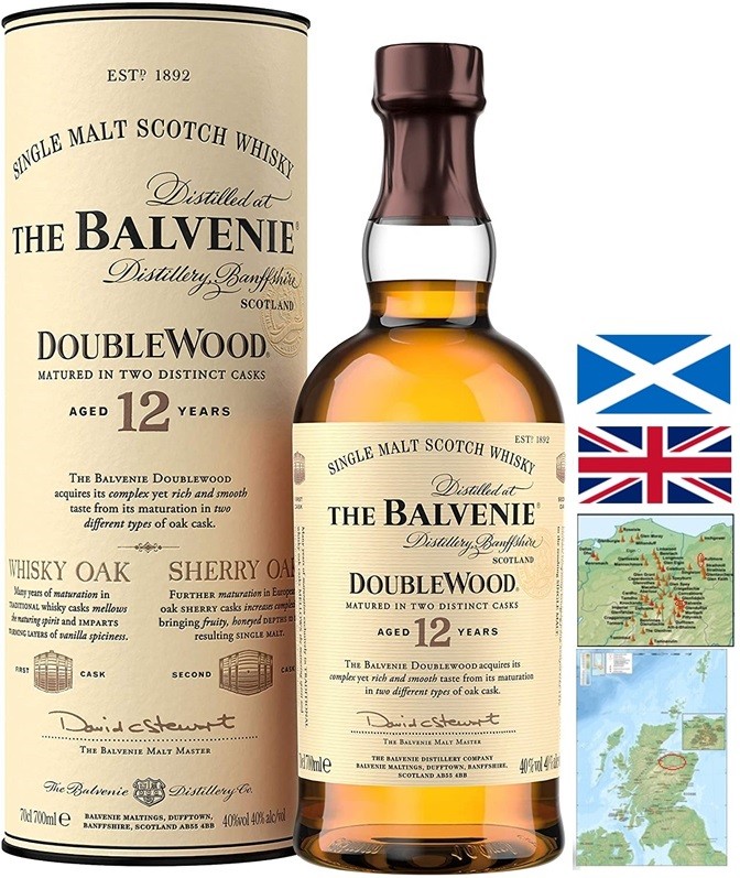 BALVENIE 12 ANS SINGLE MALT WHISKY SPEYSIDE 70 CL  40°