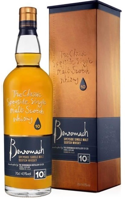 BENROMACH 10 ANS SINGLE MALT WHISKY  SPEYSIDE 70 CL 43°