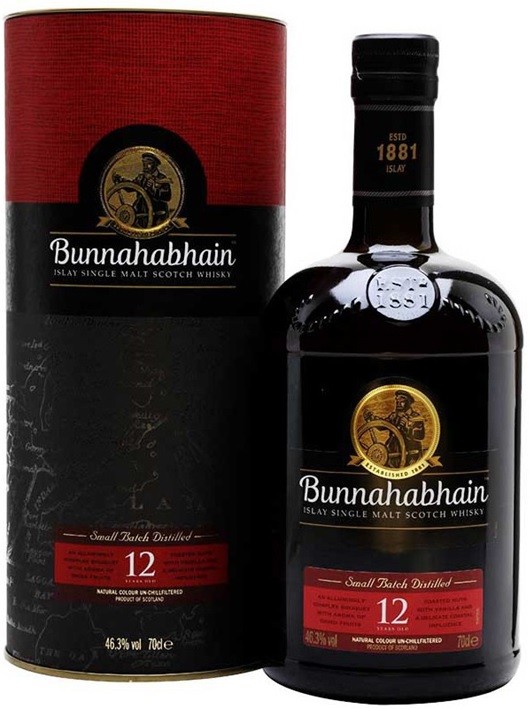 BUNNAHABHAIN 12 ANS SINGLE MALT ISLAY WHISKY 70 CL 46.3°