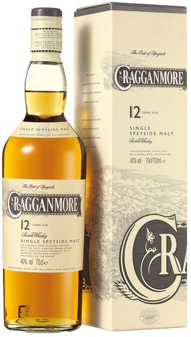 CRAGGANMORE 12 ANS WHISKY SINGLE MALT SPEYSIDE 70 CL  40°