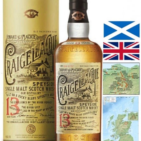 CRAIGELLACHIE 13 ANS SINGLE MALT WHISKY SPEYSIDE 70 CL  46°