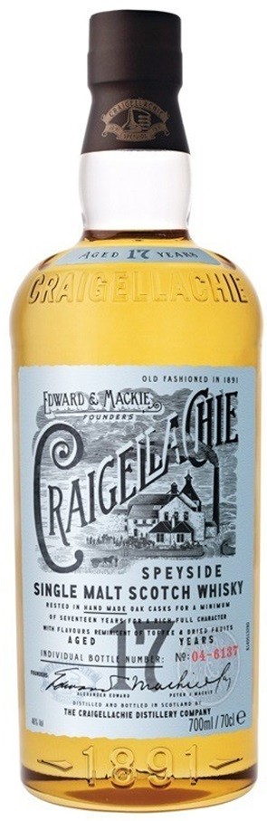 CRAIGELLACHIE 17 ANS SINGLE MALT SPEYSIDE WHISKY   70CL  46°