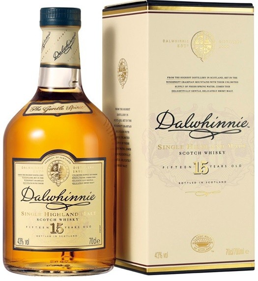 DALWHINNIE 15 ANS  WHISKY SINGLE MALT HIGHLANDS 70 CL 43°