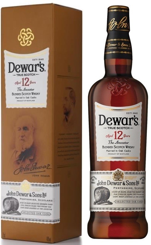 DEWAR'S 12 ANS BLENDED WHISKY ECOSSE 70 CL  40°