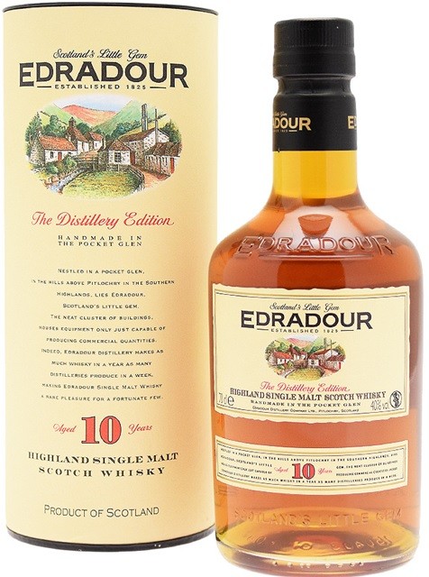 EDRADOUR 10 ANS SINGLE MALT WHISKY HIGHLAND  70CL 40°