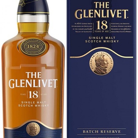 GLENLIVET 18 ANS WHISKY SINGLE MALT SPEYSIDE 70 C L 40°
