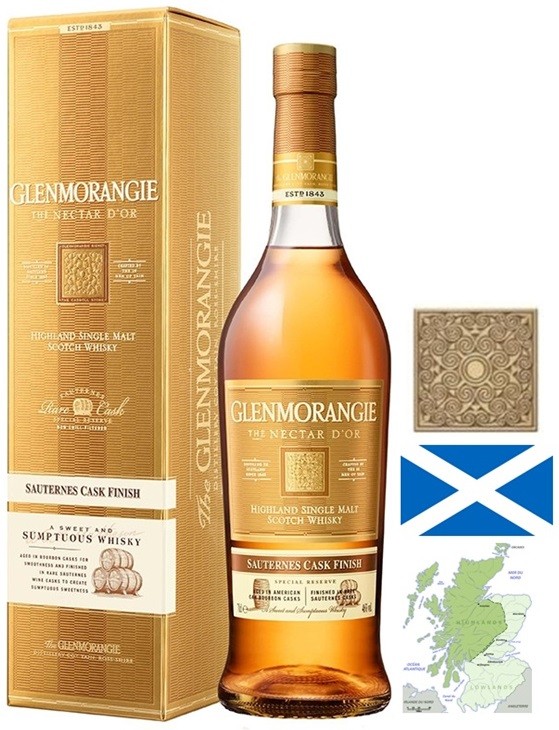 GLENMORANGIE NECTAR OR SINGLE MALT HIGHLANDS WHISKY 70CL 46°