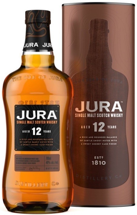 JURA 12 ANS ISLE OF JURA SINGLE MALT WHISKY 70 CL  40°