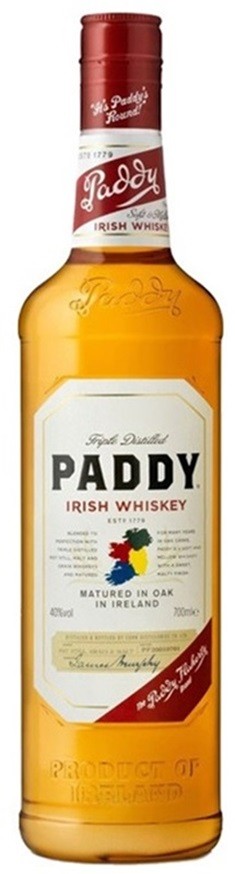 PADDY BLENDED WHISKEY IRLANDE 70  CL 40°