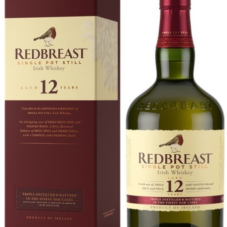 REDBREAST 12 ANS SINGLE POT WHISKEY IRLANDE 70 CL 40°