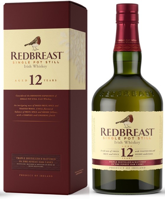 REDBREAST 12 ANS SINGLE POT WHISKEY IRLANDE 70 CL 40°