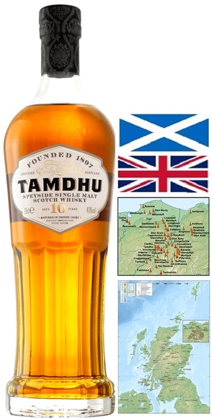 TAMDHU 10 ANS SINGLE MALT WHISKY SPEYSIDE  70 CL 43°