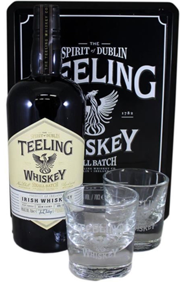 TEELING SMALL BATCH COF 2 VERRES WHISKEY IRLANDE 70 CL 46°