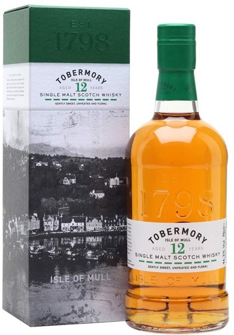 TOBERMORY 12 ANS SINGLE MALT WHISKY ÎLE DE MULL 70 CL 46.3°