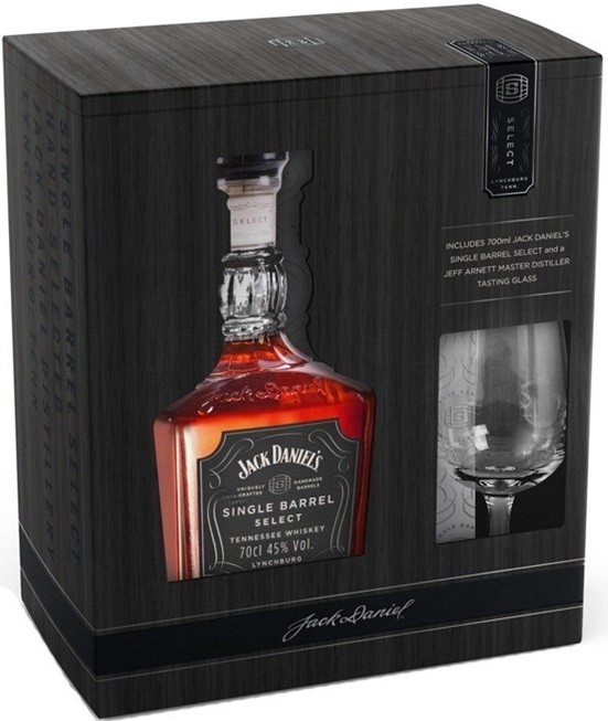 JACK DANIEL'S SINGLE BARREL COF 1 VERRE 70 CL 45°