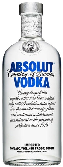 ABSOLUT VODKA SUÈDE 70 CL 40°