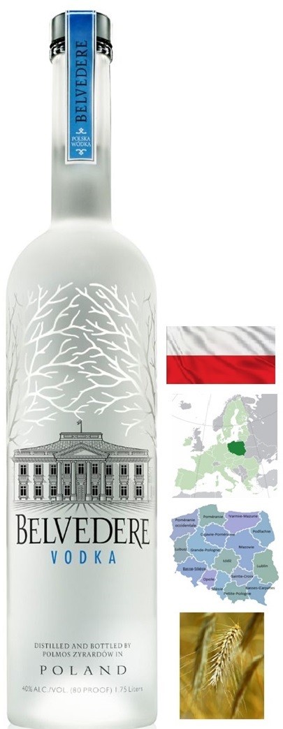 BELVEDERE VODKA POLOGNE 175CL 40°