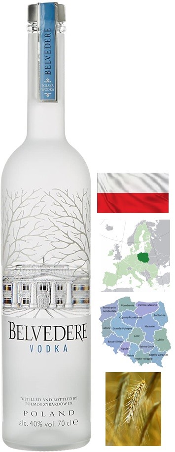 BELVEDERE VODKA POLOGNE 70 CL 40°