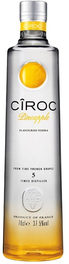 CIROC PINEAPPLE VODKA FRANCE 70 CL  37.50°