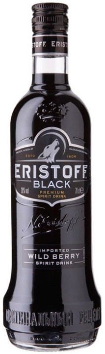 ERISTOFF BLACK LIQUEUR DE VODKA 70 CL  18°