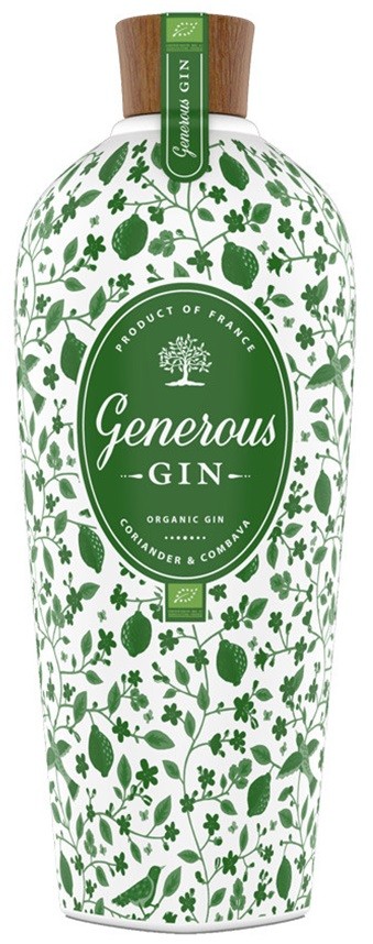 GENEROUS ORGANIC BIO GIN FRANCE 70 CL 44°