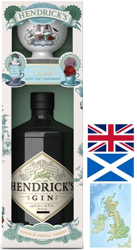 HENDRICK'S GIN TEA TIME PACK ECOSSE  100CL 44°