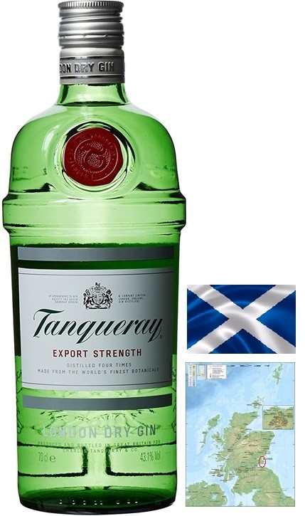 TANQUERAY LONDON DRY GIN ECOSSE  70 CL 43,10°