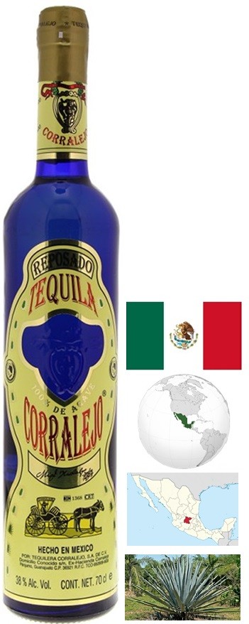 CORRALEJO REPOSADO TEQUILA MEXIQUE 70 CL 38°