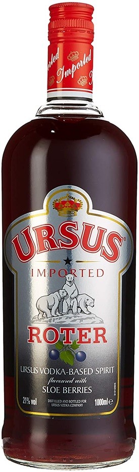 URSUS ROTER LIQUEUR DE VODKA HOLLANDE 70 CL 21°