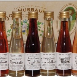 COFFRET LIQUEURS ALSACIENNES  NUSBAUMER 7X3CL 21CL  30°