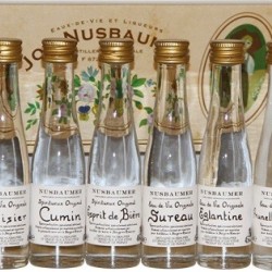 COFFRET MIGNONETTES BAIES  NUSBAUMER 7X3CL EAUX DE VIE 45°