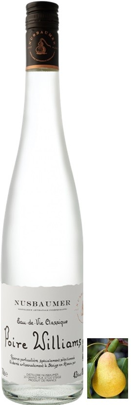 POIRE WILLIAMS NUSBAUMER EAU DE VIE ALSACE 70 CL 43°C