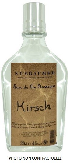 KIRSCH FLASK NUSBAUMER EAU DE VIE ALSACE  20CL  45° 