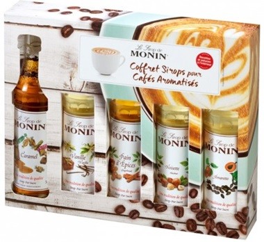 COFFRET CAFÉ GOURMAND MONIN  5X5  CL