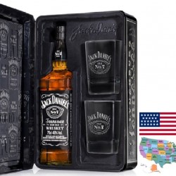 JACK DANIEL'S OLD N°7 COFFRET 2 VERRES   70 CL 40°