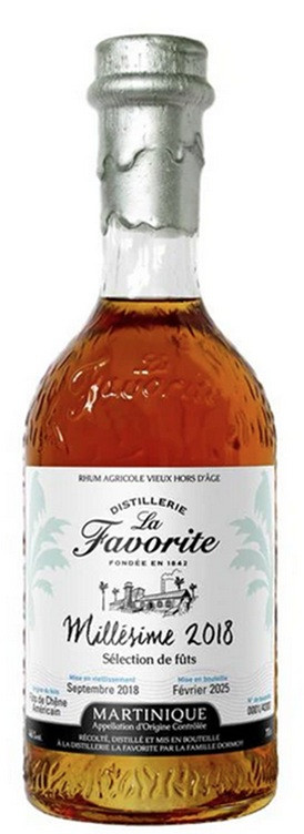 LA FAVORITE MILLESIME 2018 RHUM MARTINIQUE  70 CL  46°