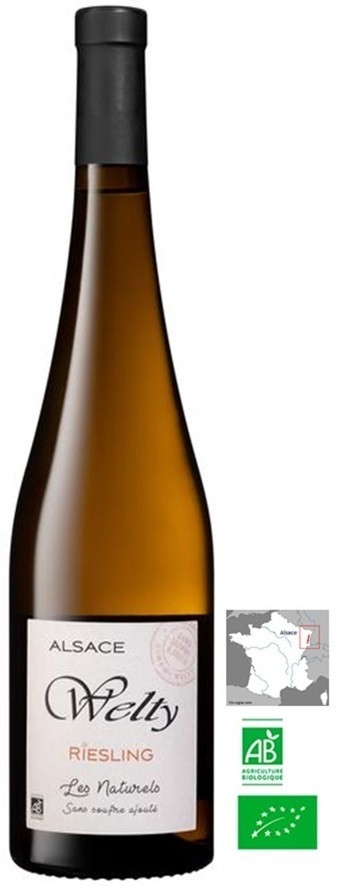 RIESLING LES NATURELS 2025 WELTY BIO-SANS SO2 75 CL  AOP.
