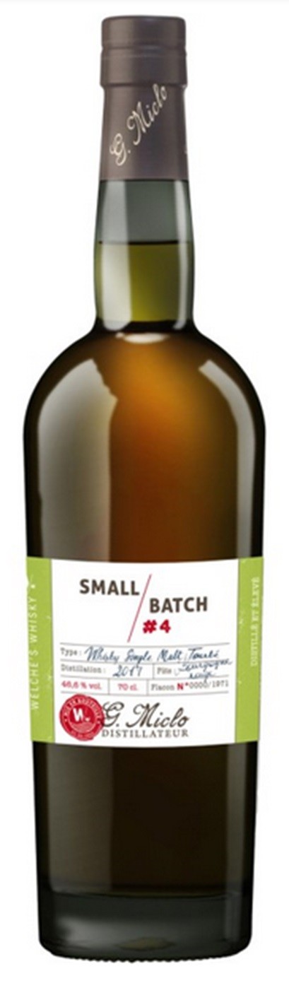MICLO SMALL BATCH 4# WHISKY 70 CL  46.6°  TOURBE