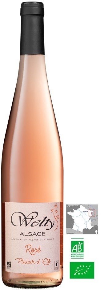 PINOT NOIR ROSÉ "PLAISIR D'ÉTÉ" WELTY BIO 2022 ALSACE 75CL